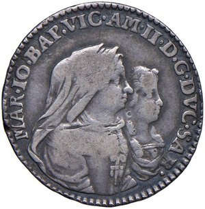 obverse: Vittorio Amedeo II reggenza della madre Maria Giovanna Battista (1675-1680) Mezza Lira 1678 - MIR 839d (g 3,03) R. BB/BB+