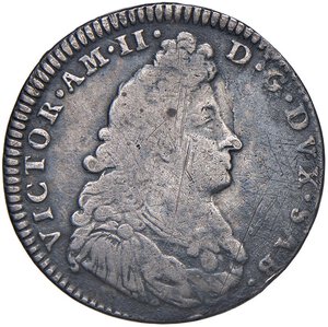 obverse: Vittorio Amedeo II (1680-1713) Lira 1690 - MIR 863a AG (g 5,94) NC Probabile montatura asportata. qBB