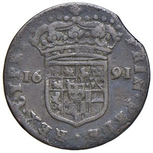 obverse: Vittorio Amedeo II, Duca (1680-1713) 2 1/2 Soldi 1691 - MIR 872a MI (g 3,51) NC. BB