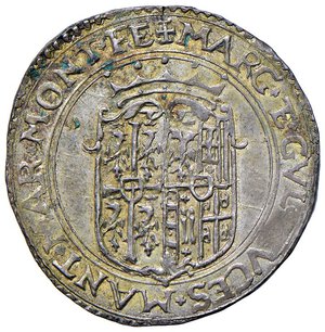 obverse: Casale - Guglielmo Gonzaga - Reggenza della madre Margherita (1550-1566) Bianco 1564. D/ MARG TE GVL DVCES MANT MAR MONT FE, stemma coronato R/ CRVX CHRISTI SALVS NOSTRA 1564, croce ornata - MIR 259/2 ma con MARG anziché MAR al dritto. CNI manca Mi 5,06 g. m. di SPL