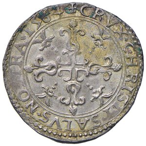 reverse: Casale - Guglielmo Gonzaga - Reggenza della madre Margherita (1550-1566) Bianco 1564. D/ MARG TE GVL DVCES MANT MAR MONT FE, stemma coronato R/ CRVX CHRISTI SALVS NOSTRA 1564, croce ornata - MIR 259/2 ma con MARG anziché MAR al dritto. CNI manca Mi 5,06 g. m. di SPL