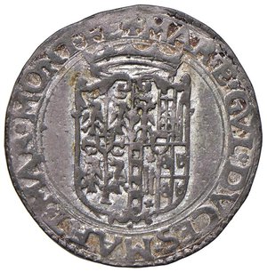 obverse: Casale - Guglielmo Gonzaga - Reggenza della madre Margherita (1550-1566) Bianco 1566. D/ MAR TE GVL DVCES MANT MAR MONT FE, stemma coronato R/ CRVX CHRISTI SALVS NOSTRA 1566, croce ornata - MIR 259/4 CNI 29 Mi 5,02 g RR. SPL