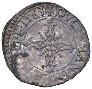 reverse: Casale - Guglielmo Gonzaga - Reggenza della madre Margherita (1550-1566) Soldo 1563 - D/ MARGA TE GVLIE, al centro stemma coronato R/ DVCES MANT MAR MONT F 1563, al centro croce ornata - MIR 261/2 CNI 14 Mi 1,15 g R. m. di SPL