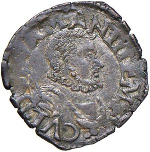 obverse: Casale - Guglielmo Gonzaga (1566-1587) Quarto 1583 - D/ GVL D G DVX MAN III E M I, busto a destra R/ S EVASIVS EPISCOP 1583, busto frontale di S. Evasio - MIR 278/5 ma con E M I anziché E M F I al dritto. CNI 89 Mi 0,87 g. SPL