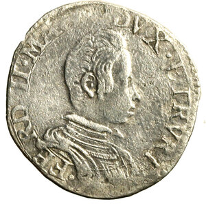 obverse: FIRENZE. Ferdinando II (1621-1670) Lira 1623 (g. 4,37). Busto a ds. R/ Scena della decollazione di S. Giovanni Battista. MIR 300/2    AR    RARO   +BB