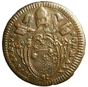 obverse: GUBBIO. Pio VI (1775-1799) Baiocco A/ XX (g. 10,55) Stemma R/ VN / BAIOCCO / GVBBIO in ghirlanda. MIR 2941/6; Munt. 366; Berman 3112.        CU    +BB