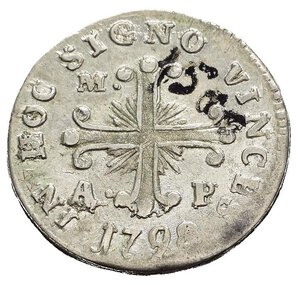 reverse: NAPOLI. Ferdinando IV di Borbone (1759-1816). Carlino da 10 grana 1798. Ag. Magliocca 290. Con numerazione in china, di antica raccolta. SPL