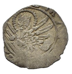 reverse: Venezia. Giovanni Mocenigo doge LXXII (1478-1485). Soldino. Ag (0,23 g). D/ Doge stante con vessillo, sigle FF (Ferigo Ferro massaro). R/  Leone. Paolucci 5; Montenegro 233. RRRR. MB