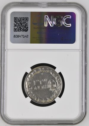 reverse: Regno d Italia. Vittorio Emanuele III (1900-1943). Buono da 1 lira 1928. Ag. In slab NGC - MS 62