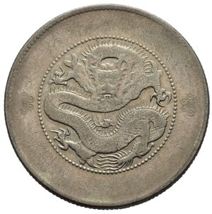 obverse: CINA. CHINA. Yunnan. 50 cents (1920-1931). &M-442. 4 circles below pearl. BB+