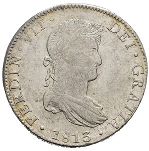 obverse: MESSICO. Ferdinando VII di Spagna (1808-1833). Città del Messico. 8 reales 1813. Ag. qSPL