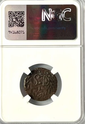 reverse: REPUBBLICA DOMINICANA (1810-1820). Santo Domingo. 1/4 Real. Molto raro. In slab NGC - VF Details