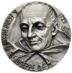 obverse: Medaglie Papali. Giovanni Paolo II. Roma. Medaglia 1996. AE argentato (136 g - 60 mm). S.Egidio Maria di S.Giuseppe O.F.M. FDC