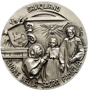 reverse: Medaglie Papali. Giovanni Paolo II. Roma. Medaglia 1995. AE argentato (130 g - 60 mm). Beata Giuseppina Gabriella Bonino - Savigliano Suore della Sacra famiglia. FDC