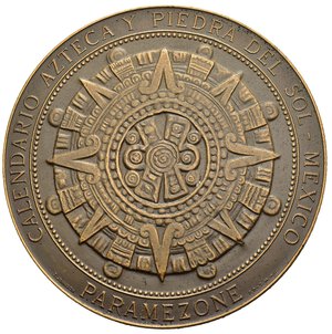 reverse: Medaglie. Medaglia calendario Azteco. AE (99 g - 72 mm) opus Johnson. qFDC