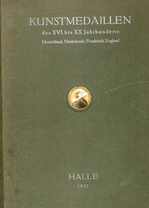 obverse: RIECHMANN A. & CO. Auktionkatalog  XVIII Coll. Harmening; kunstmedaillen des XVI bis XX Jahrhunderts von Deutschaland, Niederlande, Frankreich, England. Halle, 5\6 - Juli - 1921. pp. 97, nn. 683, tavv. 33. prezzi agg. manoscritti. ril. ed. testo staccato dalla rilegatura,interno ottimo stato, importante.Rossi, 1408