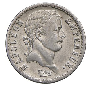 obverse:  NAPOLEONE I  (1804-1814)  Mezzo Franco 1813  CL, Genova   Pagani 29   Mont. 106   Gig. 62   Ag   2,44 g   17,9 mm   RRR   • Ex Nomisma 57/858   q.SPL  