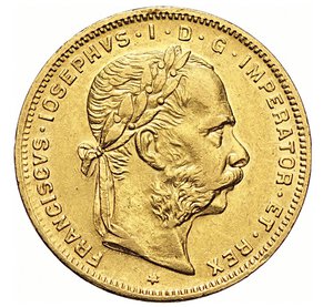 obverse: AUSTRIA - FRANCESCO GIUSEPPE I  (1848-1916)  8 Fiorini o 20 Franchi 1884, Vienna   Varesi 210   Fr. 502   Au   6,41 g   21,2 mm   SPL  