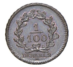 reverse:  REPUBBLICA ITALIANA  (1802-1805)  1 Centesimo 1804 A. III  M, Milano   Crippa 23   Cu   2,22 g   17,9 mm   R   • Ex Nomisma 47/1072   FDC  