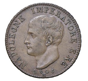 obverse:  NAPOLEONE I  (1804-1814)  3 Centesimi 1806 Progetto, M, Milano   Pagani Prove 496   Cu   6,20 g   25,8 mm   RRR   • Ex Nomisma 47/1106 con la nota 