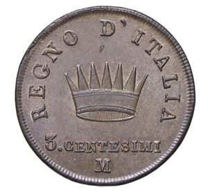 reverse:  NAPOLEONE I  (1804-1814)  3 Centesimi 1807  M, Milano   Pagani 79   Mont. 304   Gig. 217   Cu   6,23 g   23,9 mm   q.FDC  