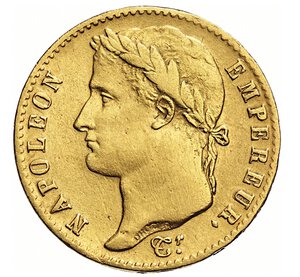 obverse: FRANCIA - NAPOLEONE I, Imperatore  (1804-1814)  20 Franchi 1815 