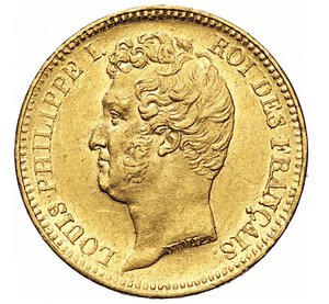 obverse: FRANCIA - LUIGI FILIPPO I  (1830-1848)  20 Franchi 1831 