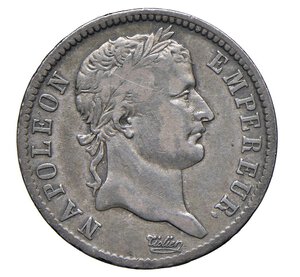 obverse:  NAPOLEONE I  (1804-1814)  1 Franco 1808  U, Torino   Pagani 48   Mont. 53   Gig. 48   Ag   4,88 g   23 mm   RRR   • Patinata; ex Artemide L/860   BB/MB  