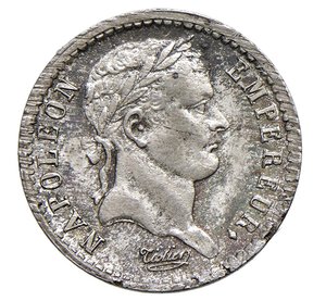 obverse:  NAPOLEONE I  (1804-1814)  Mezzo Franco 1809  U, Torino   Pagani 58   Mont. 63   Gig. 60   Ag   2,40 g   18,2 mm   RRR   • Ex Collezione Mantegazza, asta Negrini del 1995 ed ex InAsta 44/1791; in entrambe le vendite con la nota 