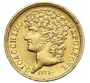 obverse: NAPOLI  GIOACCHINO NAPOLEONE MURAT  (1808-1815)  20 Lire 1813 