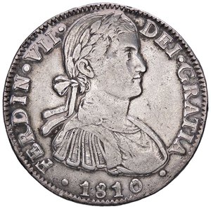 obverse: ESTERE - MESSICO - Ferdinando VII (1808-1821) - 8 Reales 1810 Mo HJ Kr. 110  AG. qBB