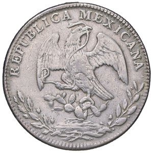 obverse: ESTERE - MESSICO - Repubblica (1823) - 8 Reales 1863 Ca JC Kr. 377  AG  Appiccagnolo rimosso. BB