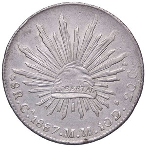 reverse: ESTERE - MESSICO - Repubblica (1823) - 8 Reales 1887 Ca MM Kr. 377.2  AG. SPL