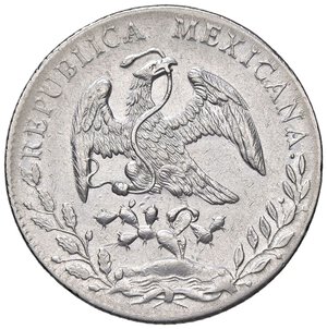 obverse: ESTERE - MESSICO - Repubblica (1823) - Peso 1891 Go RS Kr. 408  AG. BB-SPL