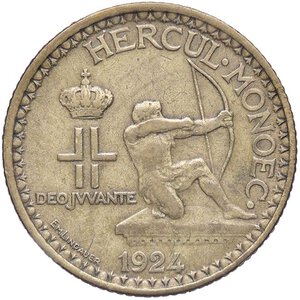 obverse: ESTERE - MONACO - Luigi II (1922-1949) - 2 Franchi 1924 Kr. 112  BT. bel BB