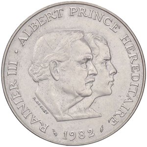 obverse: ESTERE - MONACO - Ranieri III (1949-2005) - 100 Franchi 1982 - Principe Alberto ESSAI Kr. E75 R AG. qFDC