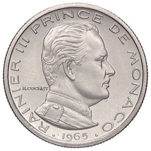 obverse: ESTERE - MONACO - Ranieri III (1949-2005) - Mezzo franco 1965 - ESSAI Kr. E52 R NI. FDC