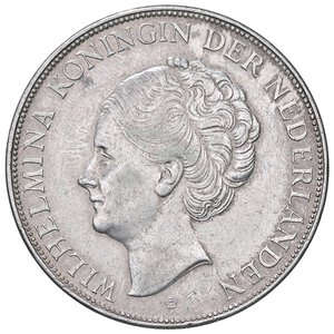 obverse: ESTERE - OLANDA - Guglielmina (1890-1948) - 2,5 Gulden 1937 Kr. 165  AG. bello SPL