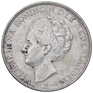 obverse: ESTERE - OLANDA - Guglielmina (1890-1948) - 2,5 Gulden 1939 Kr. 165  AG. BB+/qSPL