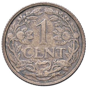 reverse: ESTERE - OLANDA - Guglielmina (1890-1948) - Cent 1924   CU. BB