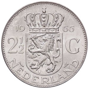 reverse: ESTERE - OLANDA - Juliana (1948-1980) - 2,5 Gulden 1964   AG. qFDC