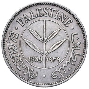 obverse: ESTERE - PALESTINA - Occupazione Inglese (1927-1948) - 50 Mils 1939 Kr. 6  AG. SPL