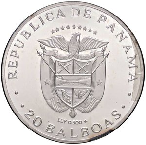 obverse: ESTERE - PANAMA - Repubblica  - 20 Balboa 1981 Kr. 71 R AG. FS