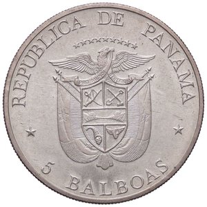 obverse: ESTERE - PANAMA - Repubblica  - 5 Balboa 1972   AG. FDC