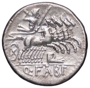 reverse: ROMANE REPUBBLICANE - FABIA - Q. Fabius Labeo (124 a.C.) - Denario B. 1; Cr. 273/1  (AG g. 2,93). qSPL