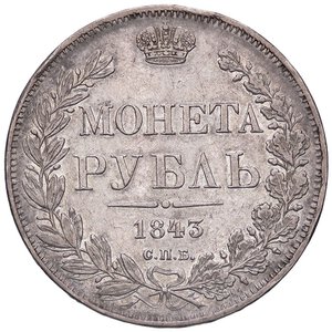 reverse: ESTERE - RUSSIA - Nicola I (1825-1855) - Rublo 1843 Kr. 168.1  AG  Colpetti. BB