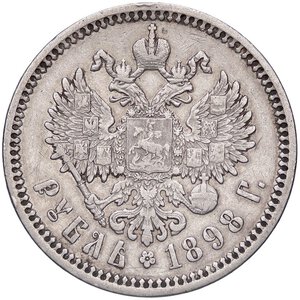 reverse: ESTERE - RUSSIA - Nicola II (1894-1917) - Rublo 1898 Kr. 59.3  AG. BB