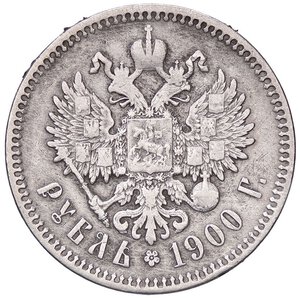 reverse: ESTERE - RUSSIA - Nicola II (1894-1917) - Rublo 1900 Kr. 59.3 R AG  Tracce di pulitura. meglio di MB