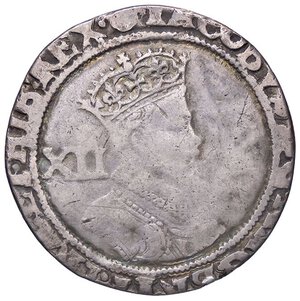 obverse: ESTERE - SCOZIA - Giacomo VI (1567-1625) - 12 Scellini   (AG g. 4,27) Tosato. MB