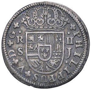 obverse: ESTERE - SPAGNA - Filippo V (1700-1746) - 2 Reales 1723 J Cal. 981  AG. BB